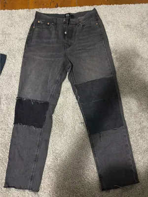 BDG Patchwork Black Jeans thumbnail 1
