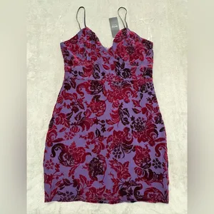 NWT PRIVY Formal Velvet Party Slip Dress, Large thumbnail 2