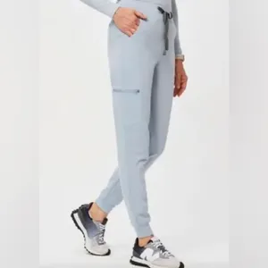 Figs Zamora High Waisted Dusty Blue Joggers Scrub Pants Womens XXL Tall Nurse thumbnail 6
