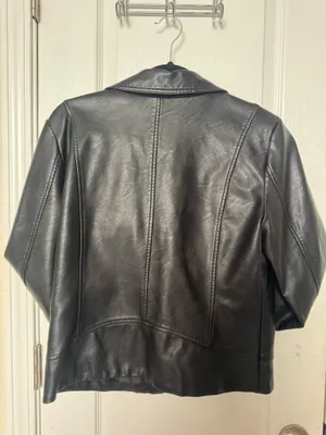 Women’s Levi’s Faux Leather Moto Black Jacket thumbnail 2