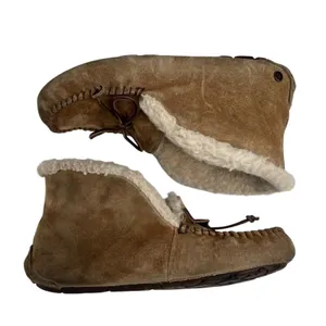UGG Sz 8 Alena Moccasin‎ Slippers 1004806 Shearling Chestnut Suede Bootie Shoe thumbnail 2