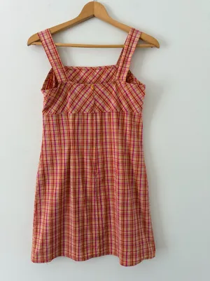 California Concepts Vintage 90s Y2k Pink Plaid Mini Dress thumbnail 6