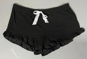 Black White Bow Frill Ruffle Shorts Bottoms Size S 🤍🖤 thumbnail 1