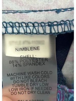 Title Nine Nimblene Shorts Womens 8 Blue Paisley 5” Inseam Quick Dry Stretch thumbnail 6