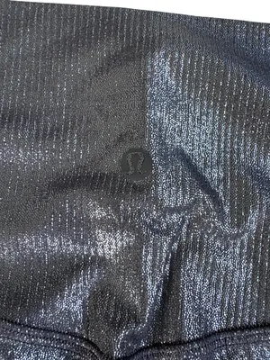 EUC Lululemon Align High-Rise Shimmer Leggings Luxe Shime Foil Navy Silver Sz. 4 thumbnail 7