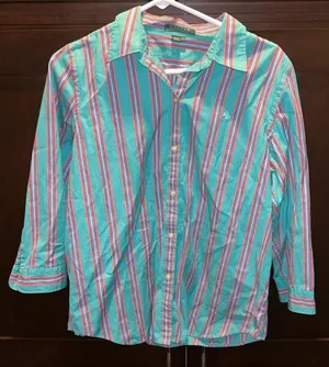 Lauren Ralph Lauren Striped Button Down Shirt thumbnail 1