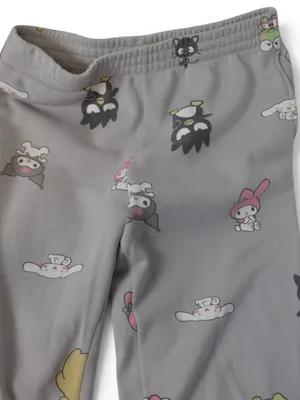 Sanrio Character Pajama Jogger Pants Women's L Gray Hello Kitty My Melody thumbnail 2