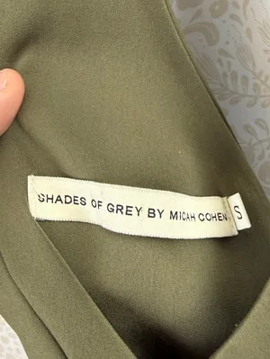 Shades of Grey by Micah Cohen Olive Green Tank Top - Size - Small thumbnail 5