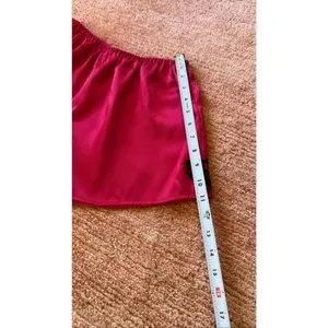 Red Satin Sleep Shorts Heart Embroidery Lingerie Size S thumbnail 5