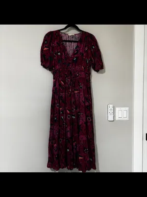 Ulla Johnson Thelma Tiered Puff-Sleeve Midi Dress Size 6 thumbnail 2