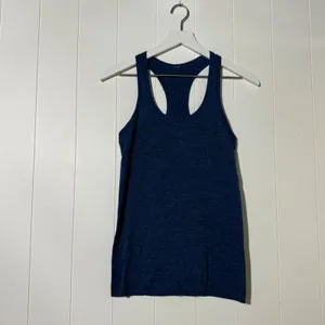 Lululemon Swiftly Tec Sporty Racerback Blue and Black Tank Top Women's Size 6 thumbnail 2