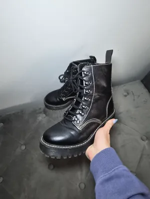 Black Grunge Platform Combat Boots 6M Madden Girl Punk Modern thumbnail 4