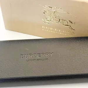 Burberry Hard Leather Empty Glasses Case Travel‎ Velvet Lining Cardboard Box thumbnail 2