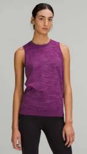 Lululemon Purple Swiftly Relaxed Muscle Tank Top Size Est. 12‎ thumbnail 1