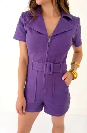 Gameday outfit (Purple boutique romper) thumbnail 1