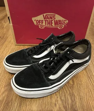VANS old skool black suede lace up shoes sneakers women’s 8.5 Preowned thumbnail 1