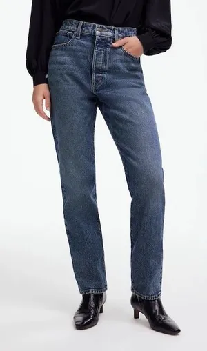 Madewell The '90s Straight Crop Jean Concho Wash‎ Size 33 Minimalist Casual thumbnail 1