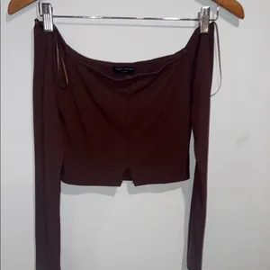 Naked Wardrobe Chocolate Ribbed Top thumbnail 6