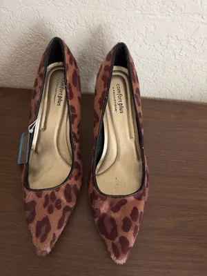 Comfort plus Leopard Print Pointed Toe Women's Pumps - Brown 9 thumbnail 4