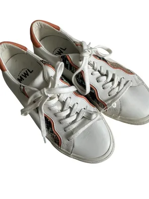 MADEWELL Women's Ruffle Leather Trainers Sneakers Size 7.5 thumbnail 3