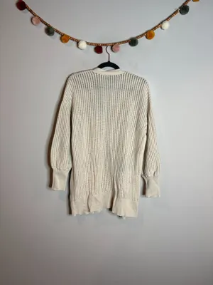 🔆 Express cream knit cardigan sweater thumbnail 5