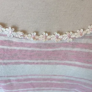 Love j Crop Top Pastel Pink Stripe Shirt Flowy Daisy Straps thumbnail 7