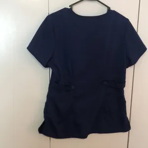 Greys Anatomy By Barco Cute Scrub Top Women’s Size Medium Navy Blue Color thumbnail 6