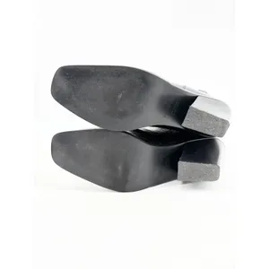 Halston Womens Black Croc Embossed Square Toe Block‎ Heel Chelsea Boots Size 8 thumbnail 8