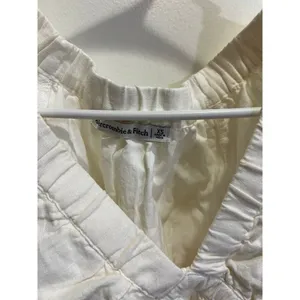 Abercrombie & Fitch Women XS Linen Blend Peplum Top Boho Cottage Boho Chic thumbnail 8
