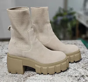 Steve Madden Liberti Lug Sole Boots Tan Suede Platform Chunky Women’s thumbnail 1