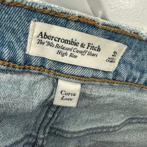 Abercrombie & Fitch Cutoff Shorts Women 31 Blue Curve Love 90s Relaxed High Rise thumbnail 3