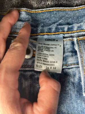 Cinch Men’s Jeans 34x32 Light Wash Straight Leg Western Cowboy Denim thumbnail 5