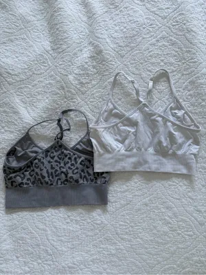 Everyday Bralette sports bra - White and Gray Leopard thumbnail 2