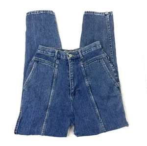 Vintage Center Seam Leg High Waist Tapered Mom Jeans thumbnail 1