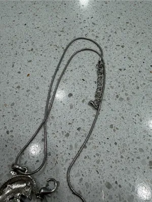 Sea world Silver Dolphin Necklace With Stones EUC thumbnail 4