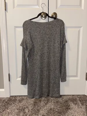 Gray sweater dress thumbnail 2