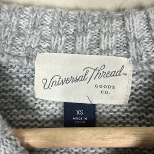 Universal Threads Colorblock Space Dye Knit Pullover Sweater Grey Cozy Size XS thumbnail 6