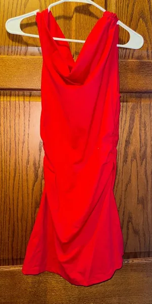 💜Princess Polly Red Cowl Neck Mini Dress thumbnail 1