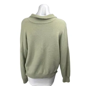 Abercrombie & Fitch Women's Green Long Sleeve Collared Polo Sweater Top Size S thumbnail 2