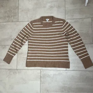 SOLD casual Striped crewneck‎ sweater in extra-soft yarn size M thumbnail 5