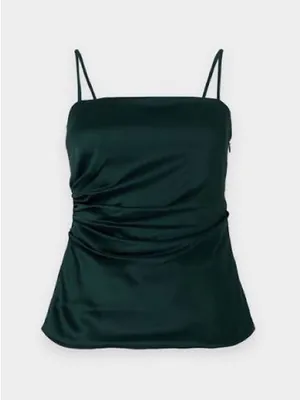 Abercrombie‎ & Fitch Sculpt Satin Strapless Top Green Size M NEW thumbnail 2