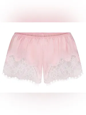 Skims SILK Lace Trim Sleep Shorts Peony Tonal Pink Size XS NWT (shorts only) thumbnail 4