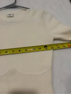 Abercrombie & Fitch Ivory Sweater Knit Corset Bodysuit - Size Medium thumbnail 5
