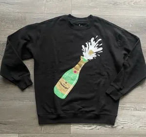 Goodie Two Sleeve Champagne Sweatshirt Womens Sz Medium Crew Neck Party New Year thumbnail 1