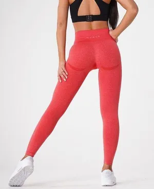 NVGTN Candy Apple Contour Seamless Leggings Size Small Red thumbnail 2