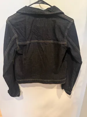 Wild Fable Women's Front Zip-Up Utility Denim Jacket - Dark Wash thumbnail 2