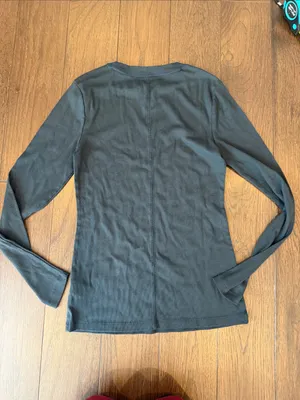 Universal Thread Gray Long-Sleeve Crewneck Tee Size Small - P306 thumbnail 4