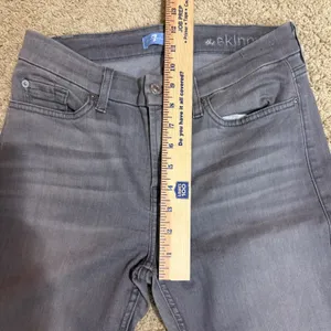 7 For All Mankind The Skinny Jeans Gray Wash Denim‎ Modern Style Size 28 thumbnail 4