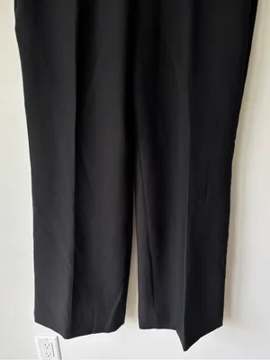 Zara Black High Waisted Wide Leg Trouser Dress Pants Business Professional Work thumbnail 3