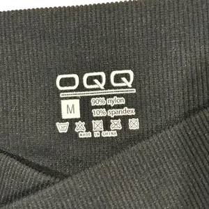 OQQ Black Mini Skirt Ribbed High Waist Crossover Womens Medium thumbnail 4